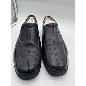 Johnston & Murphy XC4 System Mens Black Leather Slip On Loafers Dual Width Shoes